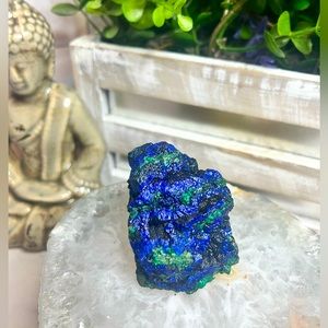 Azurite with Malachite